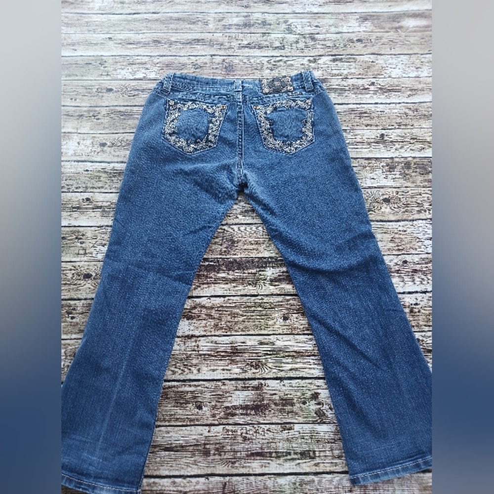 MissMe Jeans Women's Size 32 Mid-Rise Boot Cut - Picture 3 of 5
